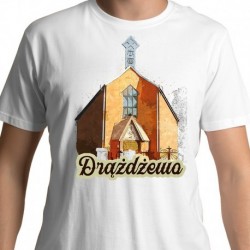 koszulka Drążdżewo kościół akwarela
